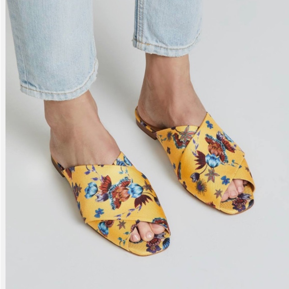 Floral Print Fall Slides